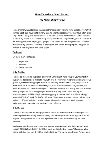 How to Engage 'Difficult' Pupils/How to Write Reports