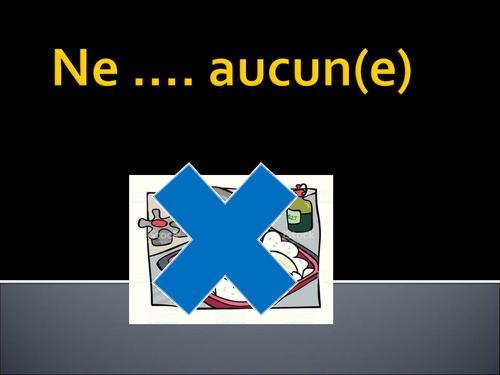French: Negatives:  Ne ... aucun (e)
