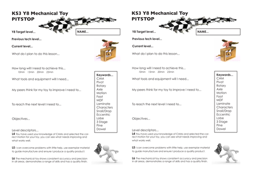 KS3 Mechanical toy (Automata)progress checker