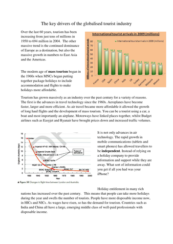 Why/how has globalisation driven tourism?
