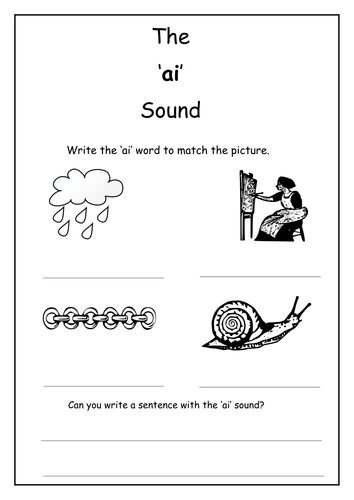 Phonics: ai sound worksheet