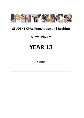 Physics AQA Year 13 CPAC Practical books