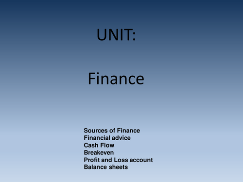 Finance in Business