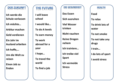 Vocab book marks