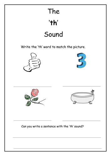 tes worksheet phonics worksheet by  Phonics:  th sound Teaching Laurenstuart