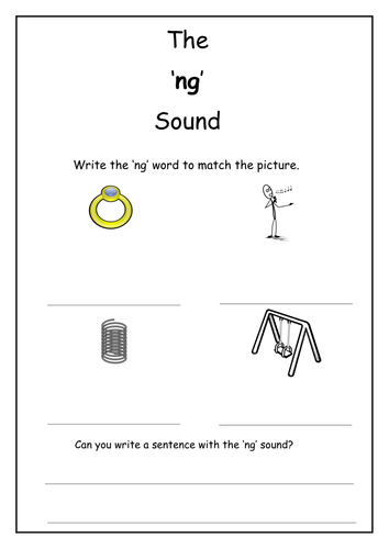 phonics ng sound worksheet by laurenstuart teaching resources tes