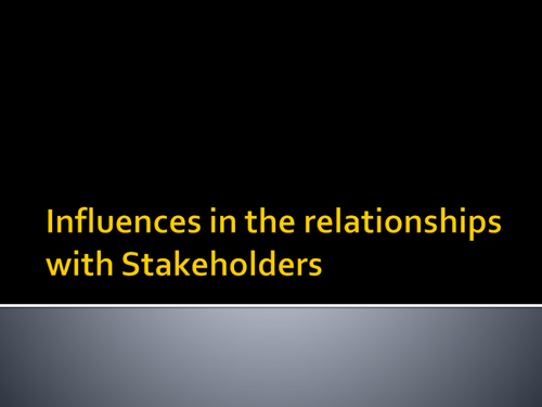 Stakeholders (Power/interest/conflict)