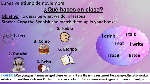 ¿Qué haces en clase?