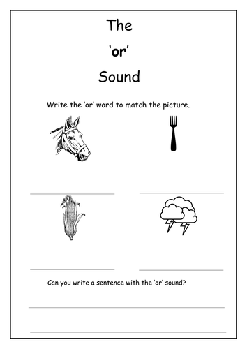 Phonics: or sound worksheet