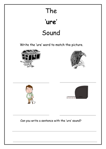 Phonics: ure sound worksheet