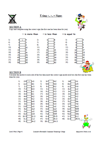 Inequalities | Teaching Resources