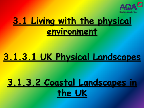 AQA Coastal Landscapes in the UK full scheme and resources
