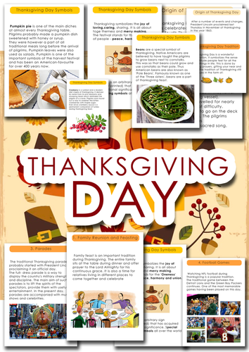 Thanksgiving Day Worksheet | Thanksgiving ESL Activity | Thanksgiving Vocabulary Printable