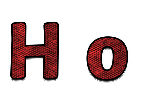 How To Train Your Dragon - Display Lettering (Red Dragon Scales)