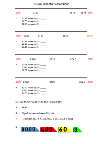 rounding to 1000 problem solving