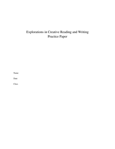 Practice Paper 1 - Reading - The Great Gatsby (Valley of Ashes) + Model Responses (HA)