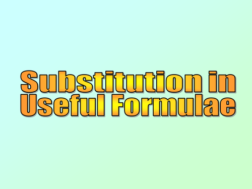 Substitution Lessons & Resource Bundle