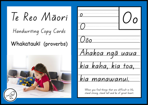 Te Reo Māori – Handwriting Copy Cards – Whakataukī (Proverbs)