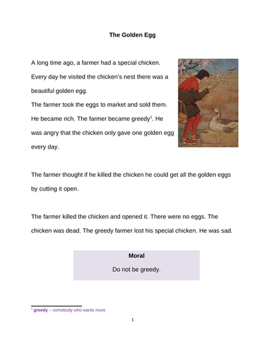 Aesop's Fables: The Golden Egg