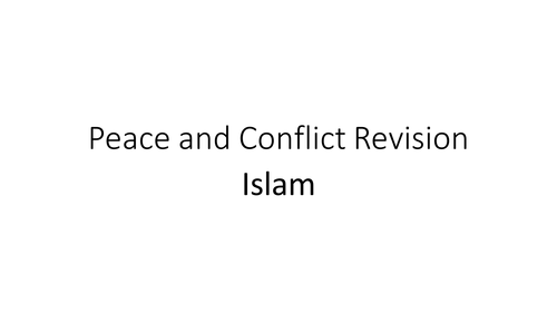 AQA Islam Peace and Conflict revision