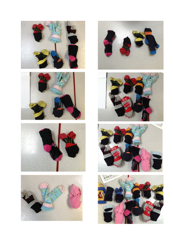 Counting in twos. Pairs of Socks activity for Year 2