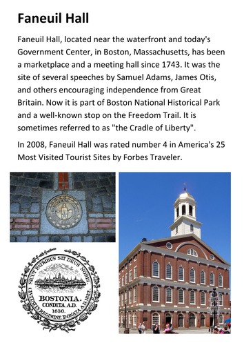 Faneuil Hall Handout | Teaching Resources