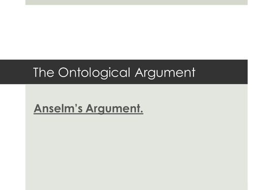 Ontological Argument