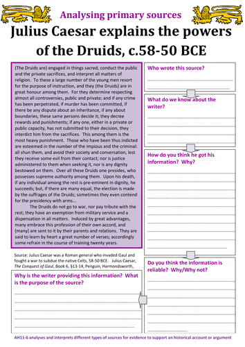 3 Primary sources: Celtic Society