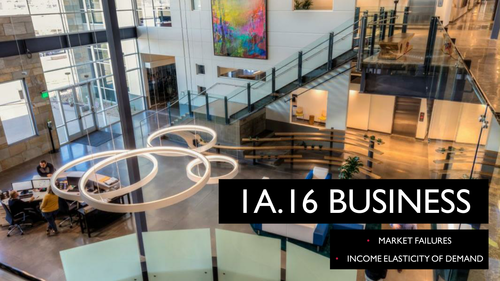 9609 CIE A Level Unit 1 Market Failures, Government and Market Failures, Income Elasticity of Demand