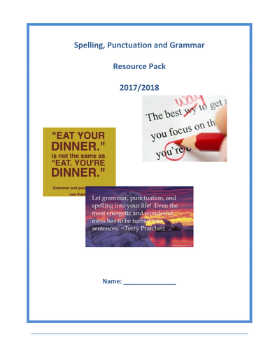 SPaG Resource Pack: English Language Skills