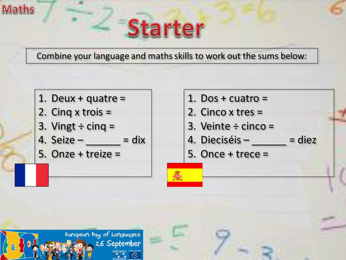 Cross-curricular starter activities for European Day of Languages