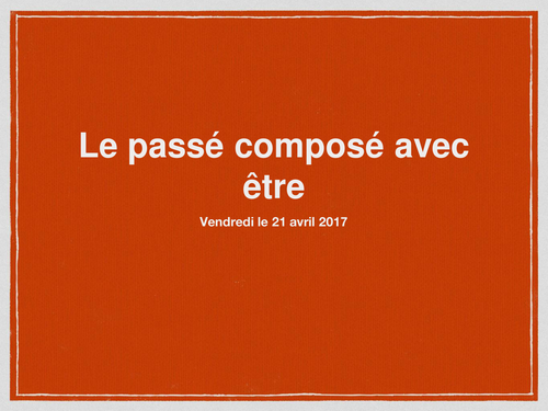 Le passé composé  en vacances - The French past tense on holidays with Mrs Vandertramp verbs.