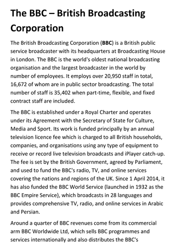 The BBC Handout