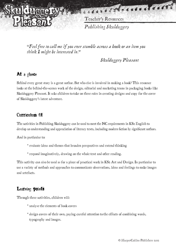 Skulduggery: Publishing