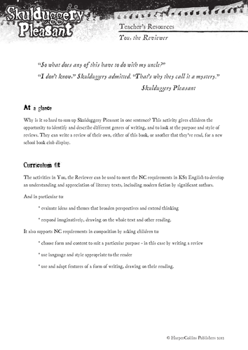 Skulduggery: You, the Reviewer