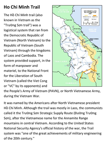 The Ho Chi Minh Trail Handout