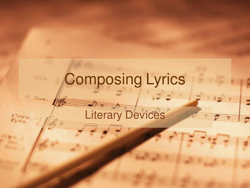 Lyric Writing – literary devices