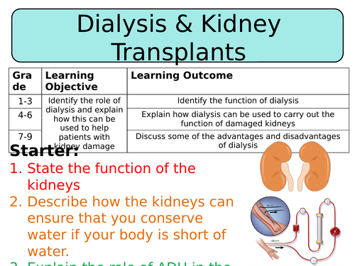 NEW AQA GCSE Biology (2016) - Dialysis & kidney transplants HT