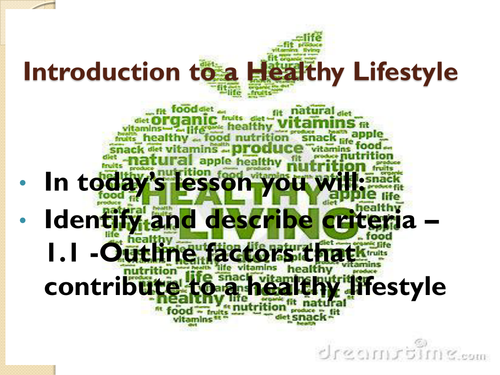 Factors that lead to a healthy and unhealthy lifestyle.