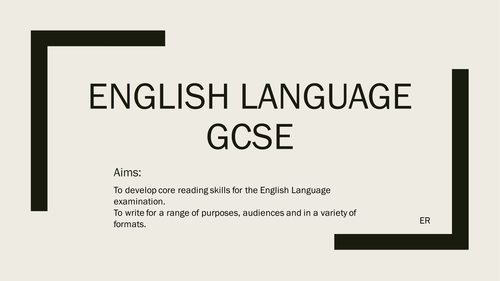 WJEC English Language Resource - to accompany HWB resources
