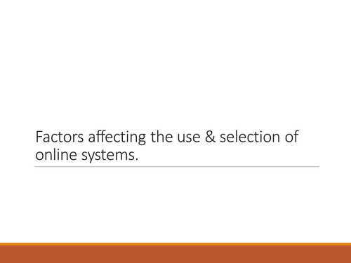 NQF BTEC Level 3 ICT Unit 1 - IT Systems (Online Systems and Communities)