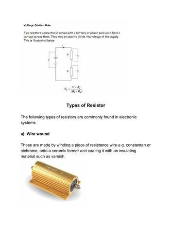 GCSE Electronics Notes