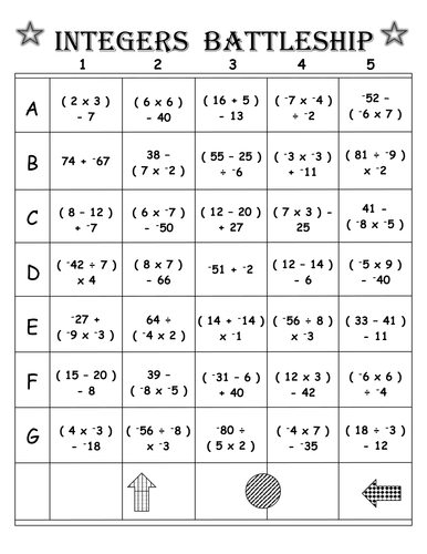 Integers Bundle 7 Worksheets (3 items in this Set)