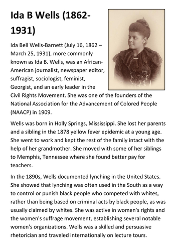 Ida B Wells Handout