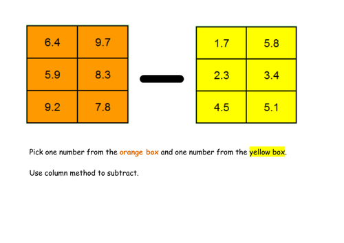 Maths Year 4 KS2: To add up to 4 digits and decimals (activities)