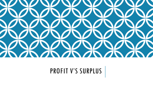 A Level Business Finance (Ext Cert) Profits v's Surplus