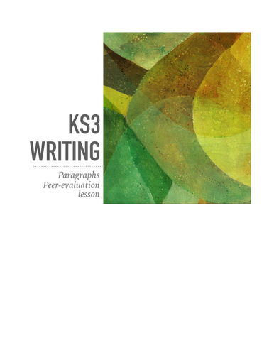 KS3 Writing: evaluating PEE paragraphs (WAGOLL)