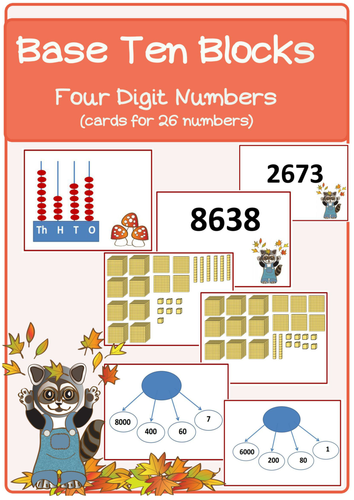 Base Ten Blocks---Four Digit Numbers (English) | Teaching Resources