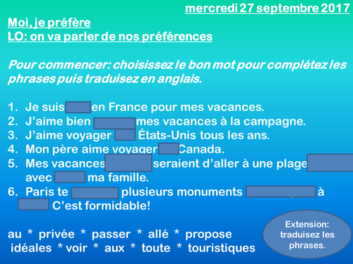 Moi Je Préfère New Aqa Gcse French