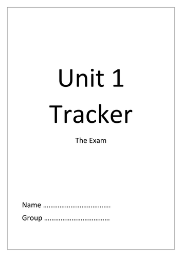 EDUQAS Hospitality and Catering Unit 1 Tracker